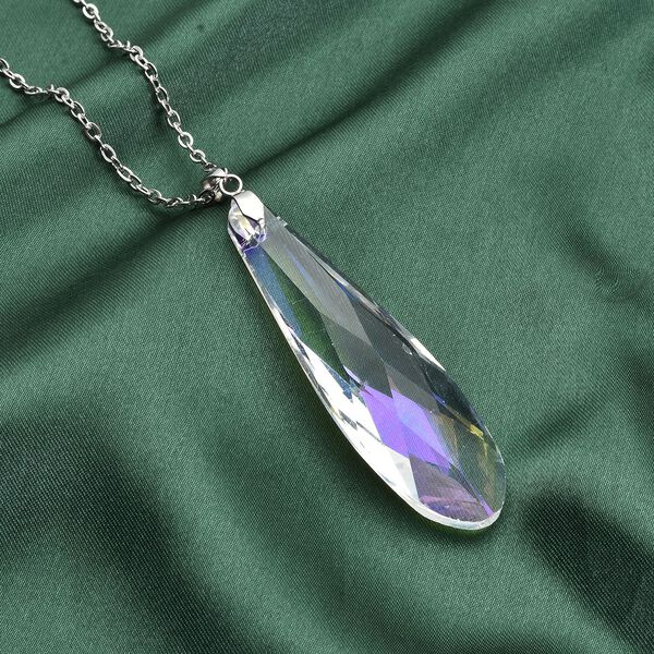 Wei&szlig;er Kristall-Anh&auml;nger mit Kette - 72 ct. image number 3