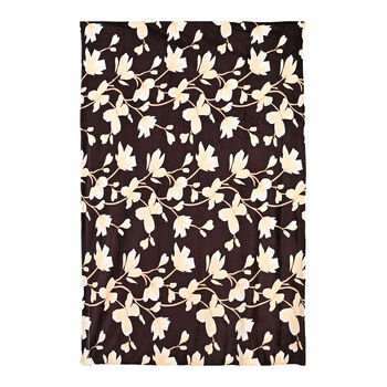 LIVMORE Flanell Decke, 150 x 225 cm, Bordeaux Wei&szlig;