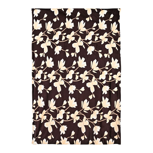 LIVMORE Flanell Decke, 150 x 225 cm, Bordeaux Wei&szlig; image number 3