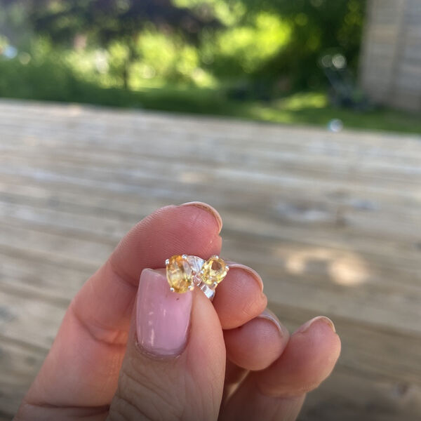 Citrin Ohrringe, 925 Silber ca. 0,92 ct image number 6