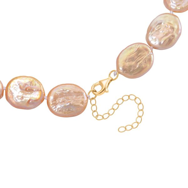 D'Joy Pfirsich Keshi Perle 45+5cm Halskette image number 5