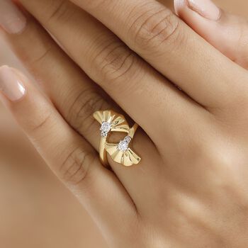 GP Italian Garden Kollektion- SI Labor Diamant  und Kanchanaburi blauer Saphir-Ring - 0,27 ct.