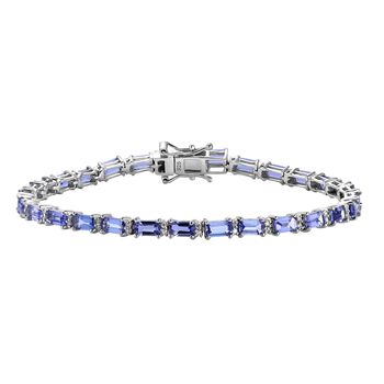 Tansanit und Moissanit Armband