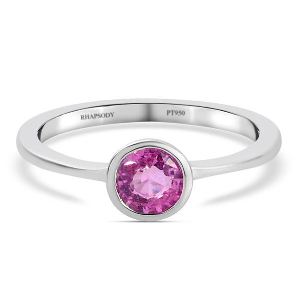 RHAPSODY AAAA rosa Saphir Solit&auml;r-Ring, 950 Platin  ca. 0,62 ct