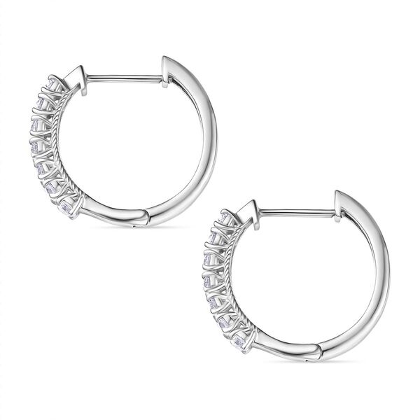 LUXURIANT SGL zertifizierte SI-GH Labor Diamant Ohrringe, 925 Silber rhodiniert - 0,99 ct. image number 4