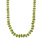 DAS GRößTE PERIDOT ANGEBOT DES JAHRES - D'Joy AAA Peridot Halskette ca. 45 cm 925 Silber 750 Gelbgold Vermeil ca. 106.00 ct