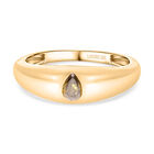 Natürlicher olivgrüner Diamant I1-I2 Ringe 585 Gold (Größe 19.00) ca. 0.25 ct
