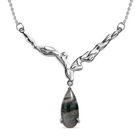 Moosachat Halskette ca. 45 cm 316L Edelstahl ca. 5.67 ct