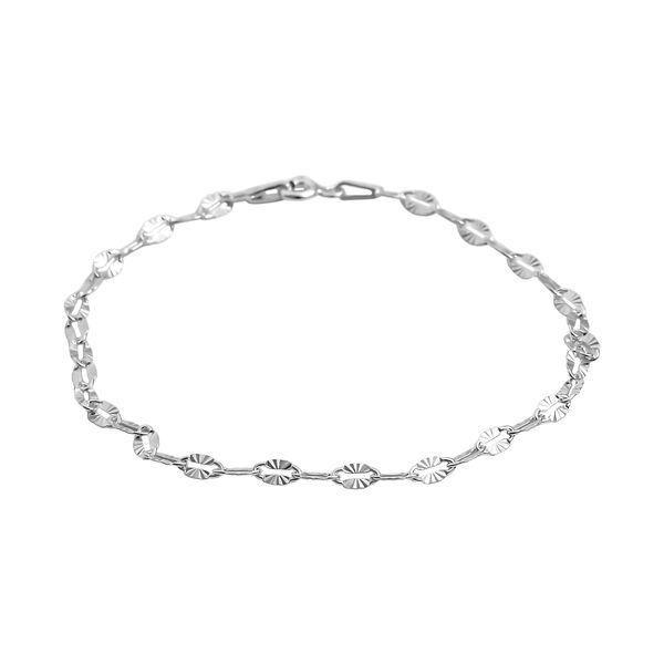Italienische Diamantschliff Anker Armband, 925 Silber,ca. 19 cm
