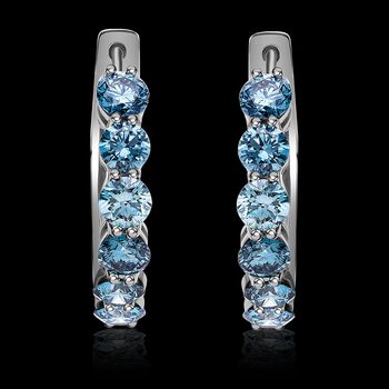 Lab Grown Diamant VS Ohrringe 925 Silber platiniert ca. 2,16 ct.