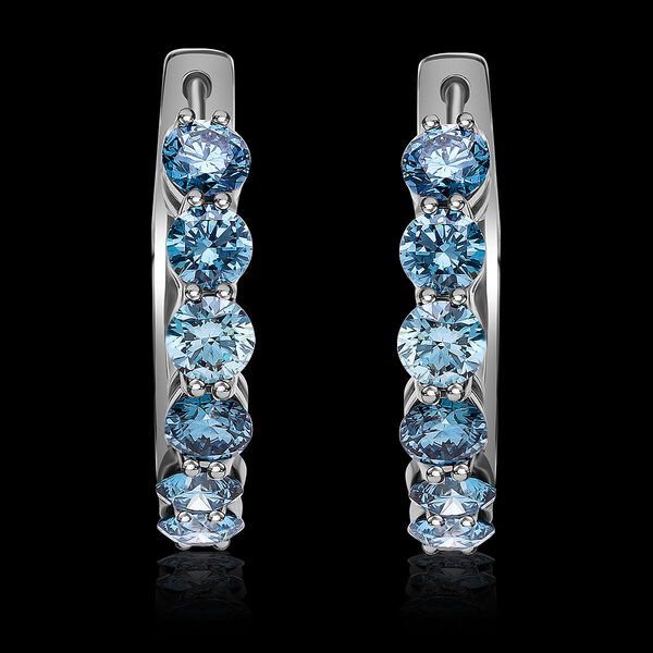 LUXURIANT DIAMOND - Lab Grown Diamant VS Ohrringe 925 Silber platiniert ca. 2.16 ct image number 1