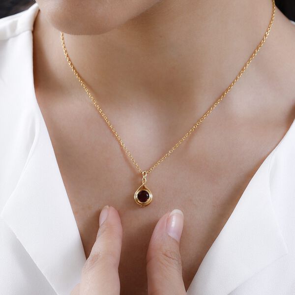 Kirschcitrin Anhänger, 925 Silber vergoldet, ca. 0.81 ct image number 2