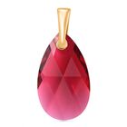 J Francis gefertigt mit Swarovski Kristall - Scarlet Kristall Anhänger 925 Silber vergoldet