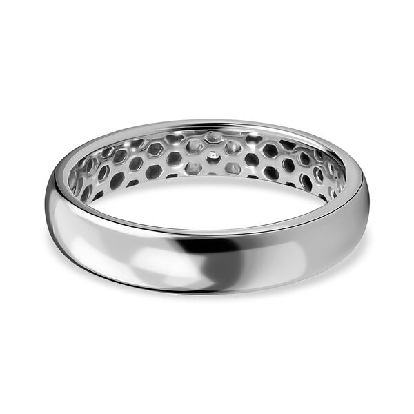 Signature Solitär Bandring in platiniertem Silber image number 5