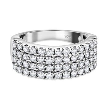J Francis gefertigt mit SWAROVSKI Wei&szlig;er Swarovski Kristall Ring