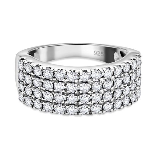 J Francis gefertigt mit SWAROVSKI Weißer Swarovski Kristall Ring image number 0