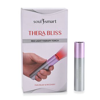 SOULSMART Teralicht - Rotlichttherapie zur Schmerzlinderung, inkl. 2 wiederaufladbare Batterien, 11,9x2,5cm
