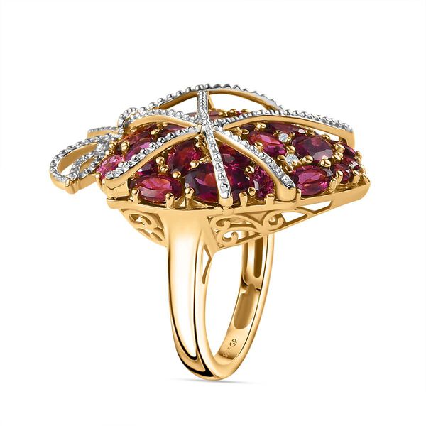 GP Amore Kollektion- Rhodolith Granat, Zirkon und blauer Saphir-Ring- 9,29 ct. image number 5