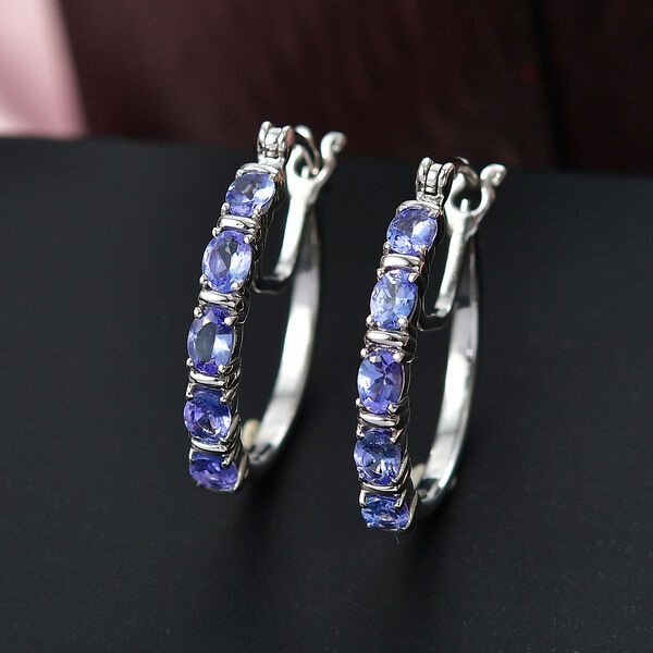 D'Joy Tansanit Ohrringe 925 Silber rhodiniert ca. 1,86 ct. image number 1