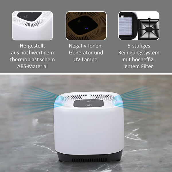 Multifunktionaler Luftreiniger mit HEPA-Filter, Wei&szlig; image number 7