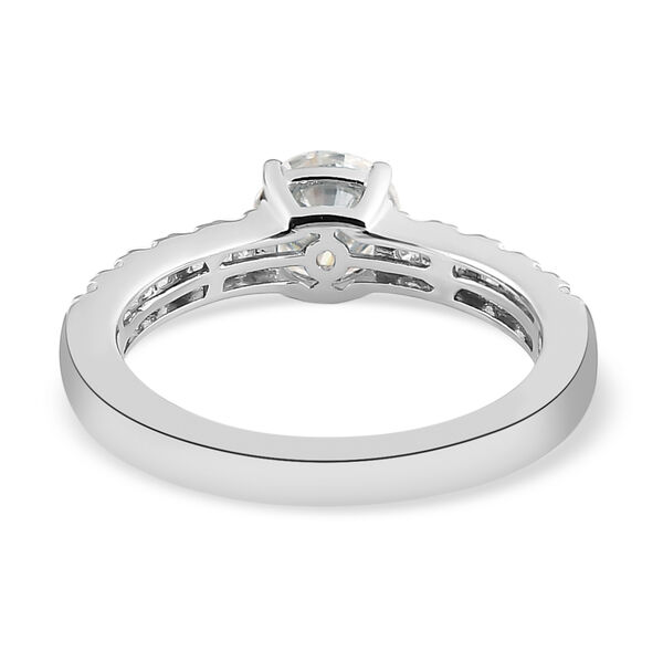 88 Facetten Moissanit-Ring, 925 Silber platiniert  ca. 1,14 ct image number 6