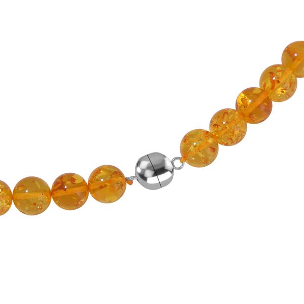 Bernstein Halskette ca. 50 cm 925 Silber rhodiniert ca. 107,00 ct. image number 4