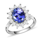 RHAPSODY AAAA Tansanit und Diamant-Ring, VS E-F, 950 Platin  ca. 3,84 ct image number 3