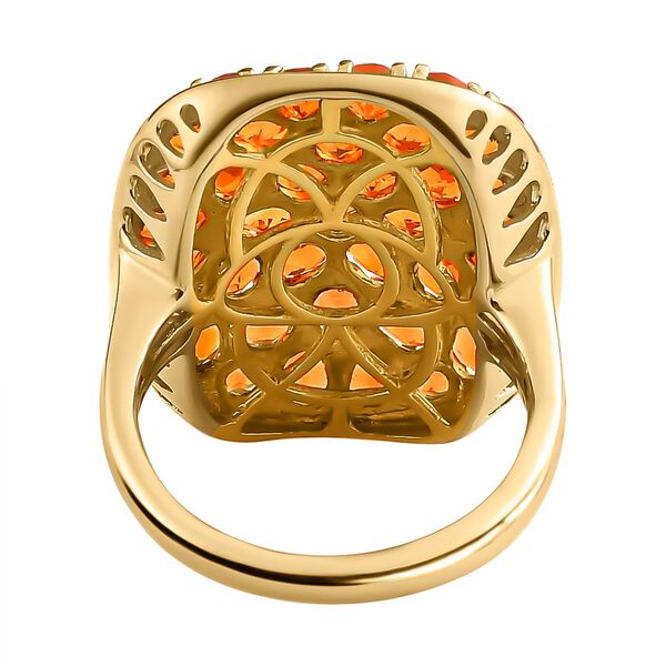 Salamanca Feueropal Ring, 925 Silber vergoldet (Gr&ouml;&szlig;e 17.00), ca. 3.65 ct image number 6