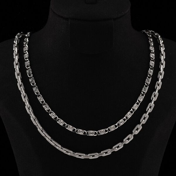 K&ouml;nigskette, Reiner Edelstahl, ca. 50 cm, Silberfarben image number 2