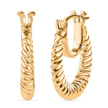 Reine Bronze 750 Gelb Vergoldet Ohrringe 6,29g