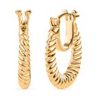 Reine Bronze 750 Gelb Vergoldet Ohrringe 6,29g