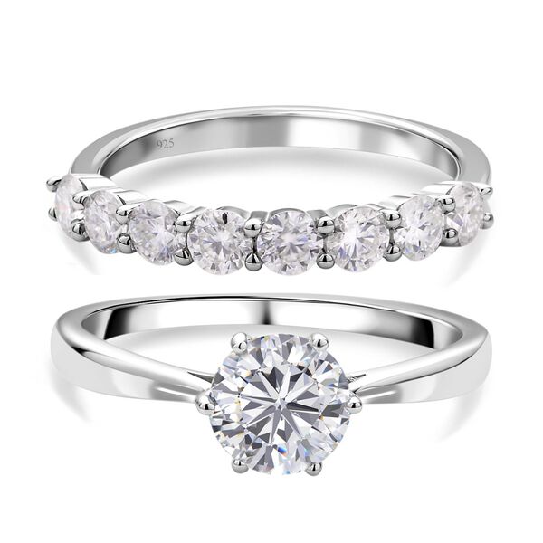 2er-Set Moissanit-Ring - 2,13 Karat. image number 0