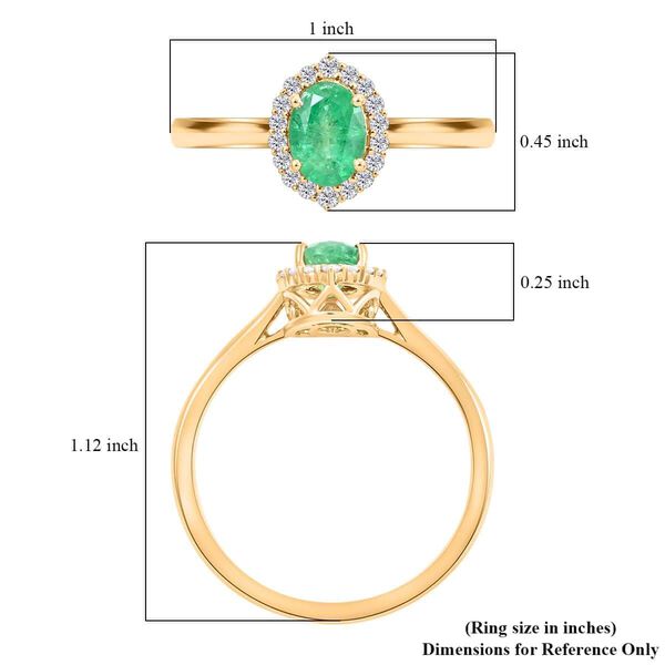 ILIANA AAA Kagem sambischer Smaragd und SI GH Diamant Ring in 750 Gold - 1 ct.&nbsp; image number 4