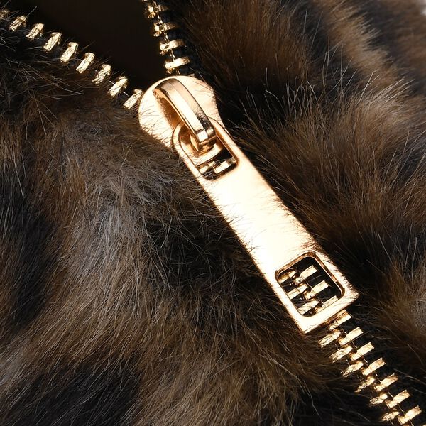 Crossbody Bag in Leopard-Optik, Braun-Schwarz, 26x17x13cm image number 7