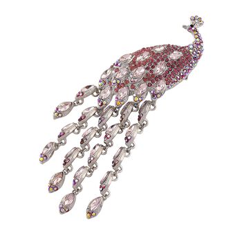 Mehrfarbiger Kristall Brosche