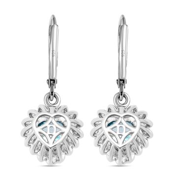 D'Joy AA blaue und wei&szlig;e Zirkon Ohrringe - 1,51 ct.