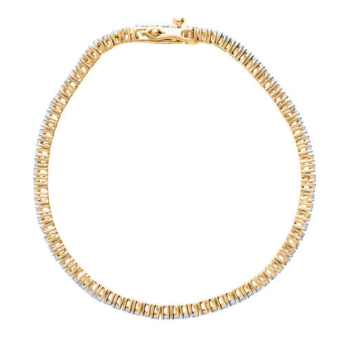 LUXURIANT DIAMOND- SGL zertifiziertes VS-EF Labor Diamant Armband in 585 Gelbgold, 19cm - 5 ct. image number 6