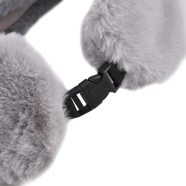 Trapperm&uuml;tze mit Ohrenklappen aus Kunstpelz, grau image number 5