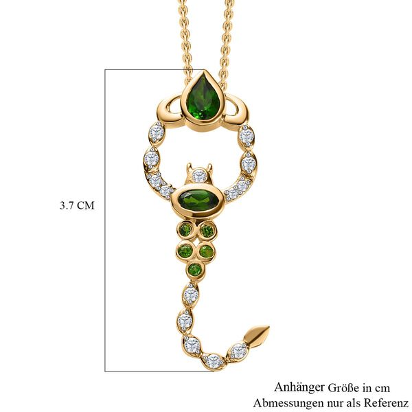 GP Creature Kollektion- Chromdiopsid, Zirkon und Saphir-Anh&auml;nger mit Kette - 1,12 ct. image number 7