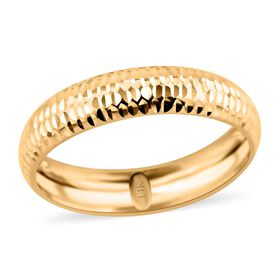 Strukturierter Bandring in 585 Gelbgold