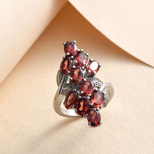 Roter Granat Ring - 6,61 ct. image number 1