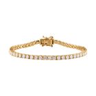 Moissanit Armband, ca. 18 cm, 925 Silber Gelbgold Vermeil, ca. 4.70 ct