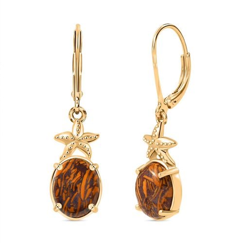 Skript Stein Ohrringe Messing ca. 5,36 ct. image number 0