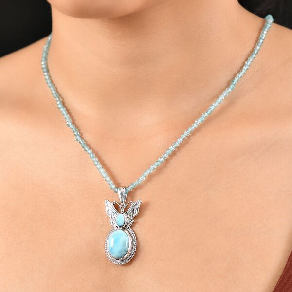 AAA Larimar Anhänger mit 50cm Kette - 52,50 ct. image number 2