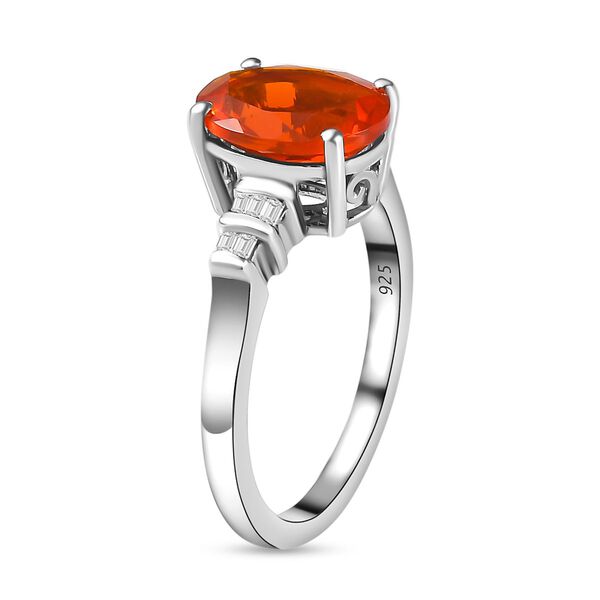 Purpurroter Feueropal und Diamant-Ring - 2,21 ct. image number 5