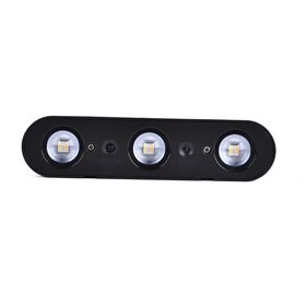 Solarbetriebene LED-Wandleuchte mit Farbwechsel, 10 Lichtmodi, ca. 23x4,7x3,6 cm
