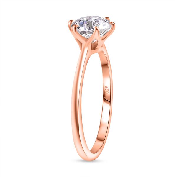 D&rsquo;Joy Moissanit Ring, 925 Silber mit E-Beschichtung Ros&eacute;gold - 1,26 ct. image number 5