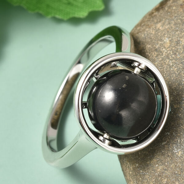 Shungit Ring 925 Silber rhodiniert  ca. 5,75 ct image number 2