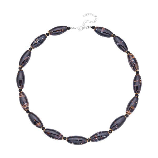 Keramik-Halskette, 60 cm, silberfarben 756.00 ct