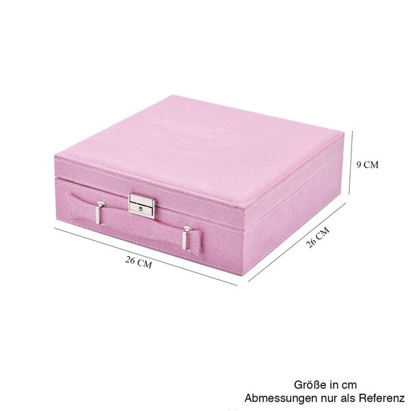 2-lagiges Schmuckk&auml;stchen mit herausnehmbarem Tablett, Rosa image number 7